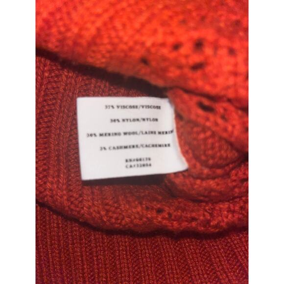 Parrow Women's Cable Knit Midi Skirt, Orange, XS - Picture 5 of 6